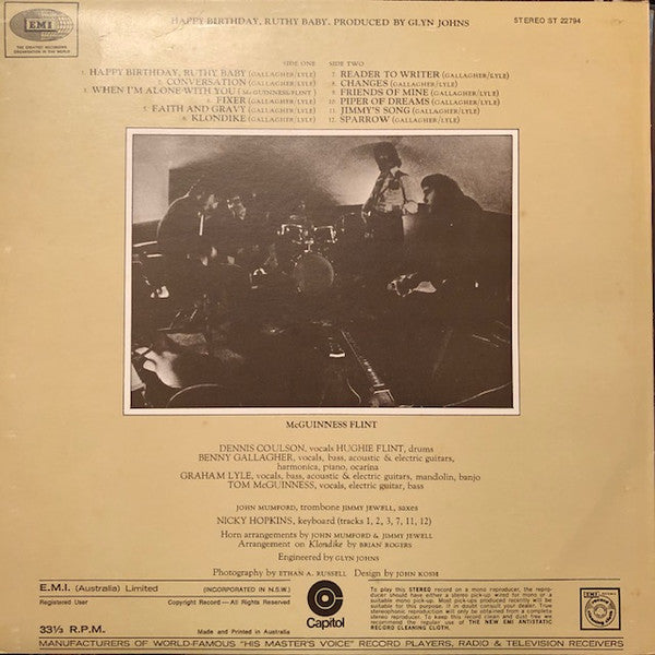 McGuinness Flint – Happy Birthday, Ruthy Baby LP vinyl record, image 2 of 4