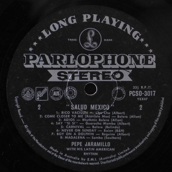Pepe Jaramillo And His Latin-American Rhythm – Salud Mexico LP vinyl record, image 5 of 5