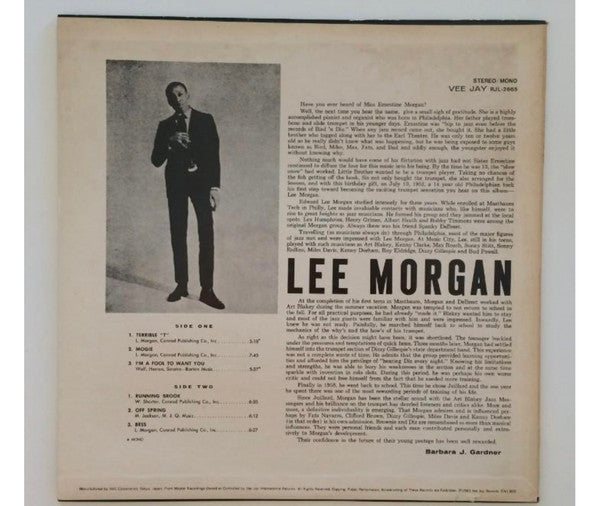 Lee Morgan – Here's Lee Morgan LP vinyl record, image 2 of 4