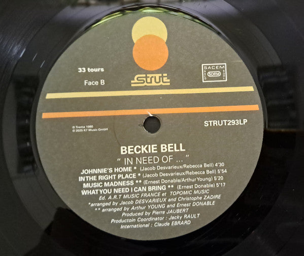 Beckie Bell – In Need Of ... LP vinyl record, image 6 of 6