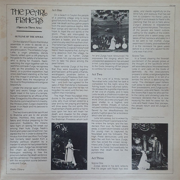 Georges Bizet, Pierrette Alarie, Leopold Simoneau, René Bianco, Choeurs Elisabeth Brasseur, Orchestre Des Concerts Lamoureux, Jean Fournet – The Pearl Fishers (2xLP) LP vinyl record, image 8 of 8