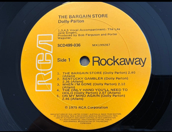 Dolly Parton – The Bargain Store LP vinyl record, image 3 of 4