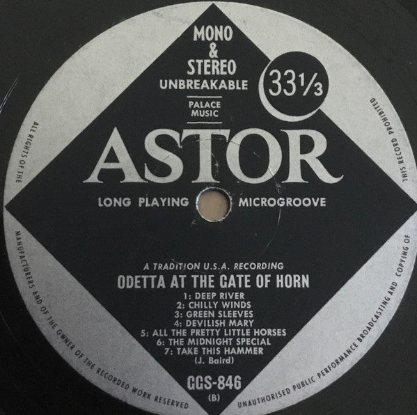 Odetta – At The Gate Of Horn LP vinyl record, image 4 of 4