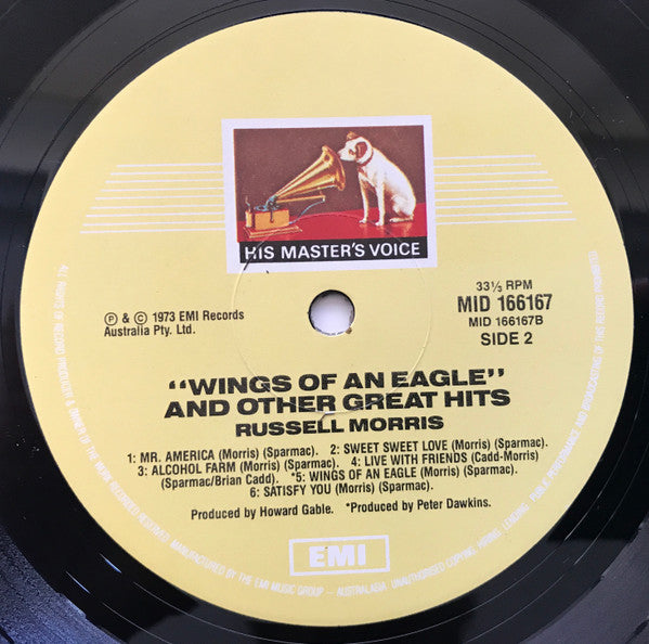 Russell Morris – Wings Of An Eagle And Other Great Hits LP vinyl record, image 4 of 4