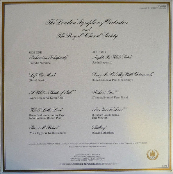 London Symphony Orchestra, The Royal Choral Society – Classic Rock LP vinyl record, image 5 of 7