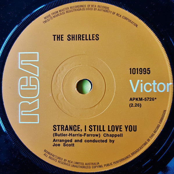 The Shirelles – No Sugar Tonight / Strange, I Still Love You 7" vinyl record, image 3 of 3