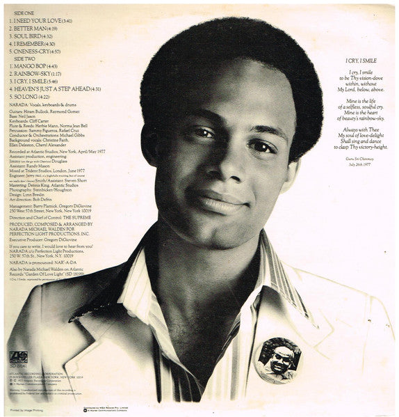 Narada Michael Walden – I Cry, I Smile LP vinyl record, image 2 of 7