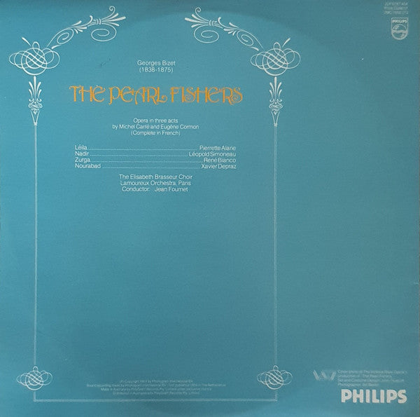 Georges Bizet, Pierrette Alarie, Leopold Simoneau, René Bianco, Choeurs Elisabeth Brasseur, Orchestre Des Concerts Lamoureux, Jean Fournet – The Pearl Fishers (2xLP) LP vinyl record, image 2 of 8