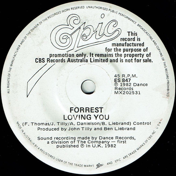 Forrest – Rock The Boat 7" vinyl record, image 2 of 4