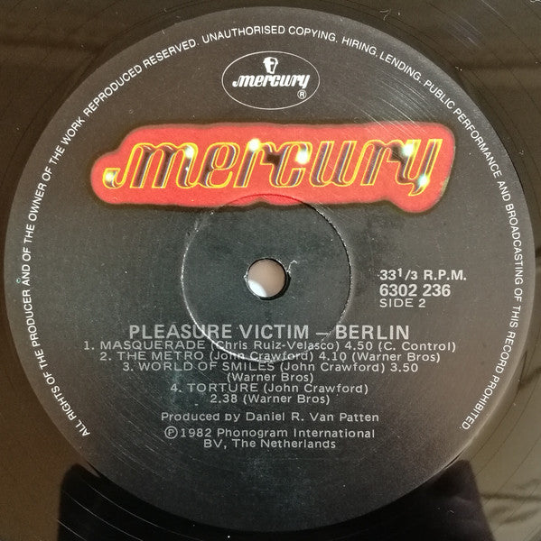 Berlin – Pleasure Victim LP vinyl record, image 4 of 4
