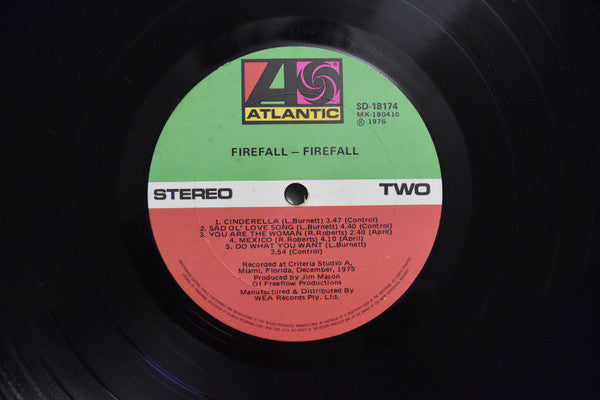 Firefall – Firefall LP vinyl record, image 6 of 6