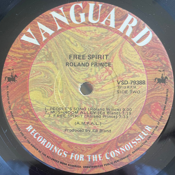 Roland Prince – Free Spirit LP vinyl record, image 4 of 4