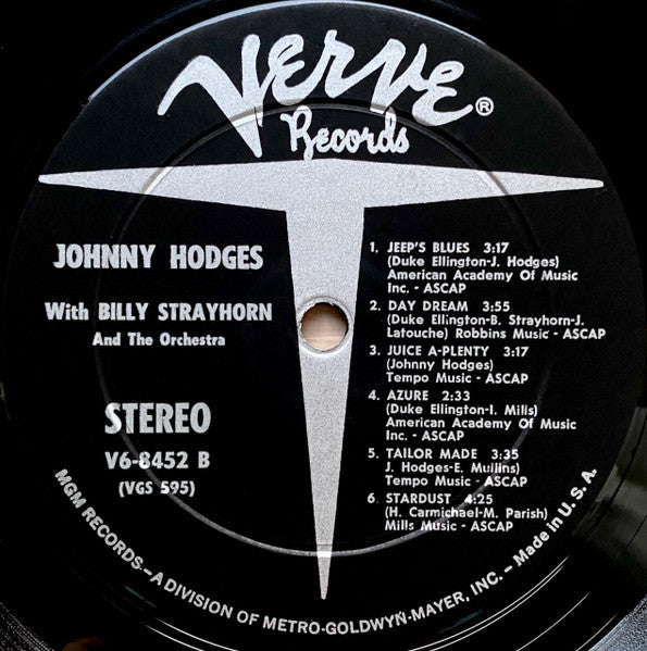 Johnny Hodges, Billy Strayhorn – Johnny Hodges With Billy Strayhorn And The Orchestra LP vinyl record, image 4 of 6