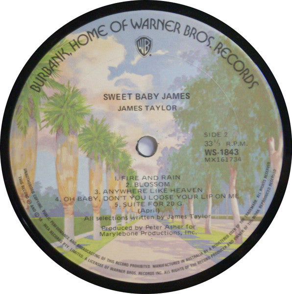 James Taylor – Sweet Baby James LP vinyl record, image 4 of 4