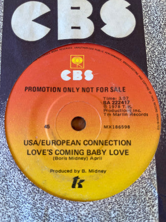 USA-European Connection – Come Into My Heart/Good Loving 7" vinyl record, image 2 of 2