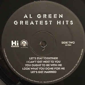 Al Green – Greatest Hits LP vinyl record, image 4 of 4