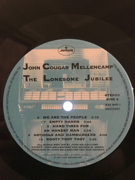 John Cougar Mellencamp – The Lonesome Jubilee LP vinyl record, image 4 of 4