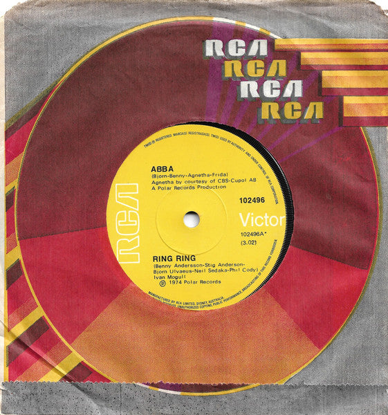 ABBA, Björn & Benny, Agnetha & Anni-Frid – Ring Ring 7" vinyl record, image 3 of 3