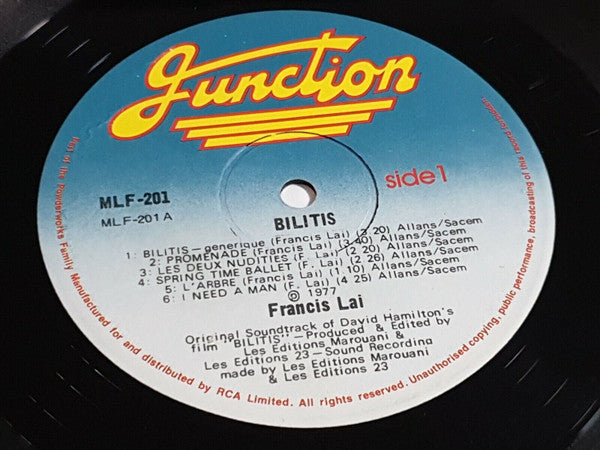 Francis Lai – Bilitis (Original Motion Picture Soundtrack) LP vinyl record, image 3 of 4