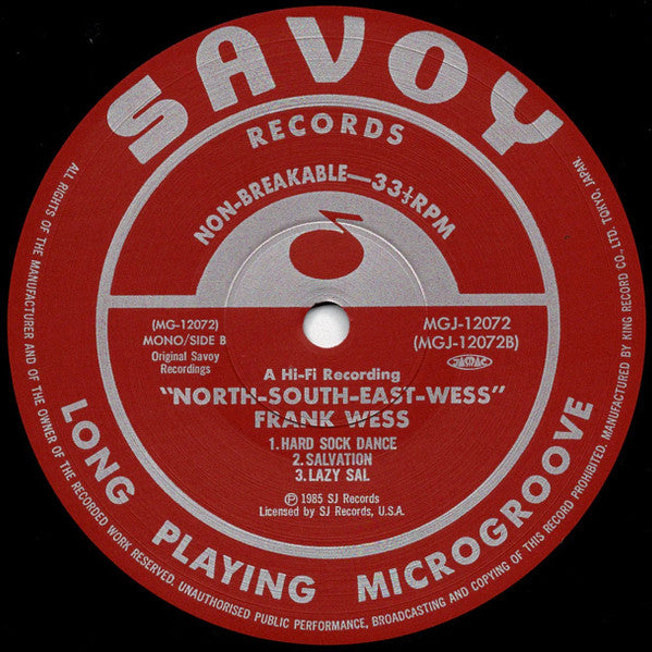 Frank Wess, Frank Foster, Henry Coker, Benny Powell, Kenny Burrell, Eddie Jones, Kenny Clarke – North, South, East.....Wess LP vinyl record, image 4 of 6