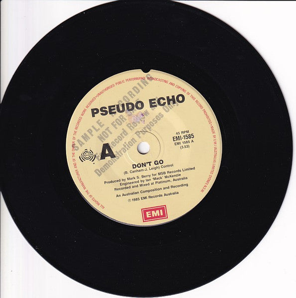 Pseudo Echo – Living In A Dream 7" vinyl record