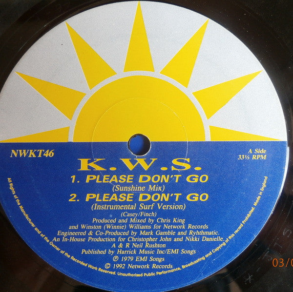 K.W.S. – Please Don't Go 12" vinyl record, image 3 of 4