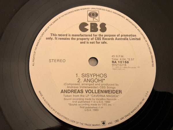 Andreas Vollenweider – Pace Verde 12" vinyl record, image 4 of 4