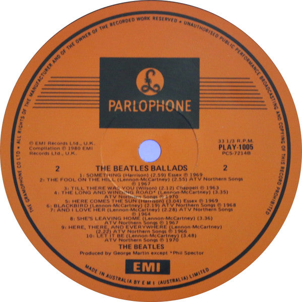 The Beatles – The Beatles Ballads LP vinyl record, image 4 of 6
