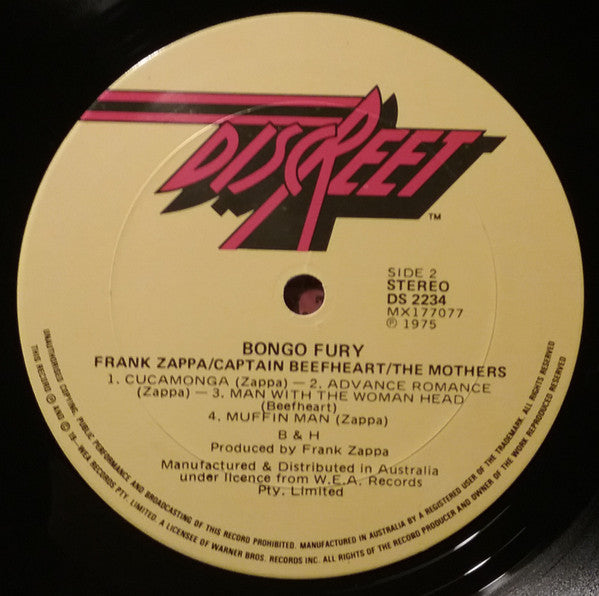 Frank Zappa, Captain Beefheart, The Mothers – Bongo Fury LP vinyl record, image 4 of 5