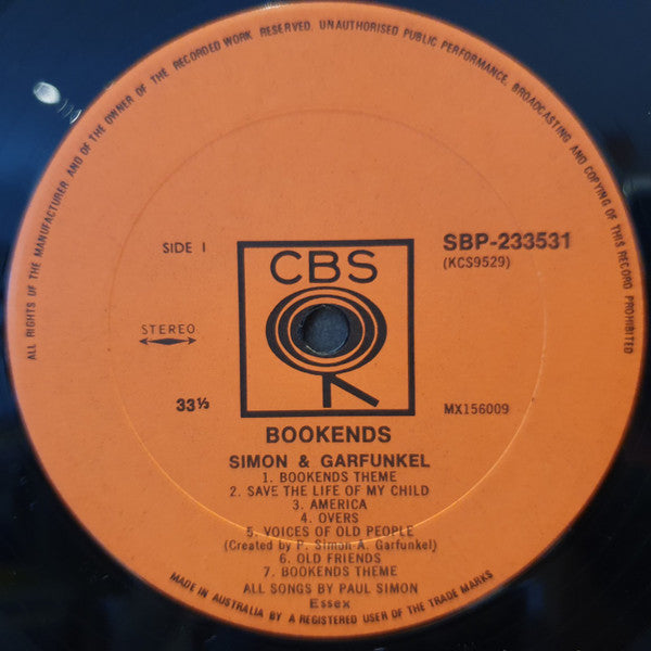Simon & Garfunkel – Bookends LP vinyl record, image 2 of 3