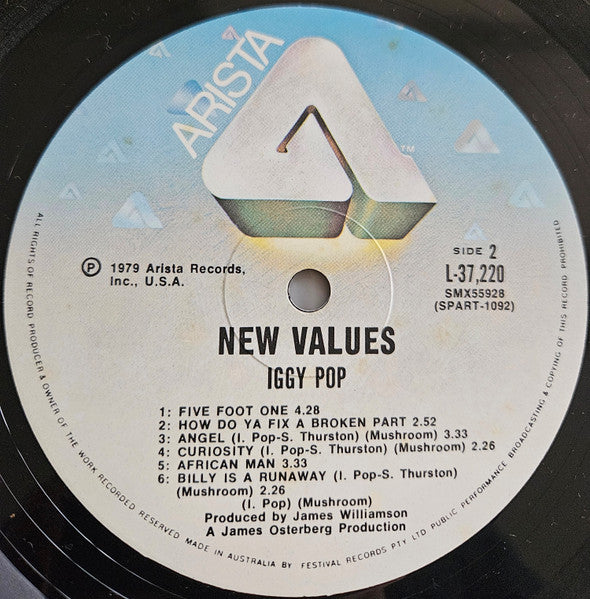 Iggy Pop – New Values LP vinyl record, image 4 of 6
