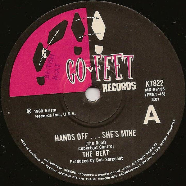 The Beat – Hands Off ... She's Mine 7" vinyl record, image 1 of 4