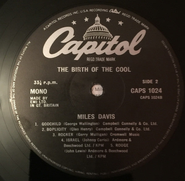 Miles Davis – The Birth Of The Cool LP vinyl record, image 4 of 4