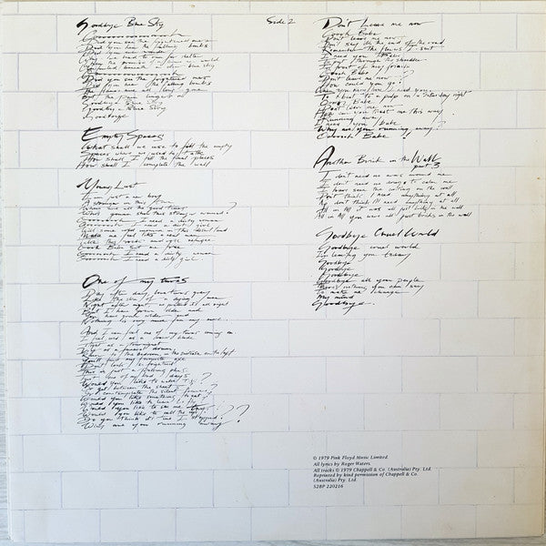 Pink Floyd – The Wall (2xLP) LP vinyl record, image 10 of 10