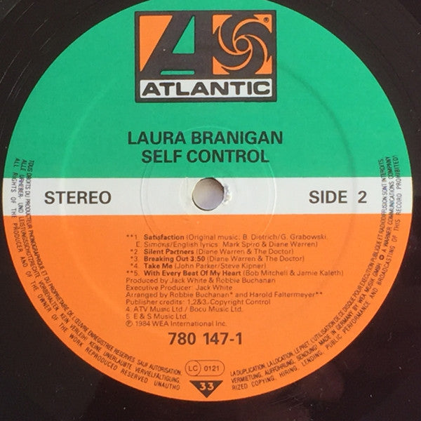 Laura Branigan – Self Control LP vinyl record, image 4 of 4