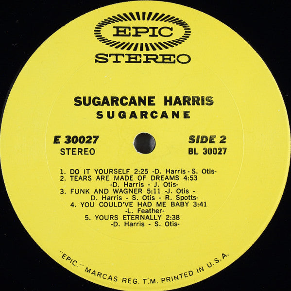 Don "Sugarcane" Harris – Sugarcane LP vinyl record, image 4 of 4