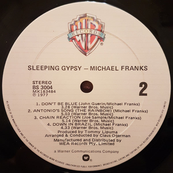 Michael Franks – Sleeping Gypsy LP vinyl record, image 4 of 4