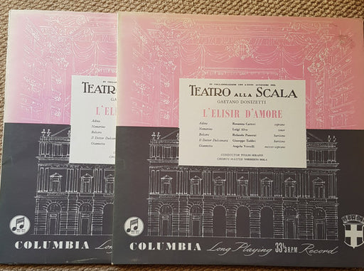 Tullio Serafin, Orchestra Del Teatro Alla Scala, Norberto Mola, Coro Del Teatro Alla Scala – Donizetti – L'Elisir D'Amore (2xLP) LP vinyl record, image 1 of 3