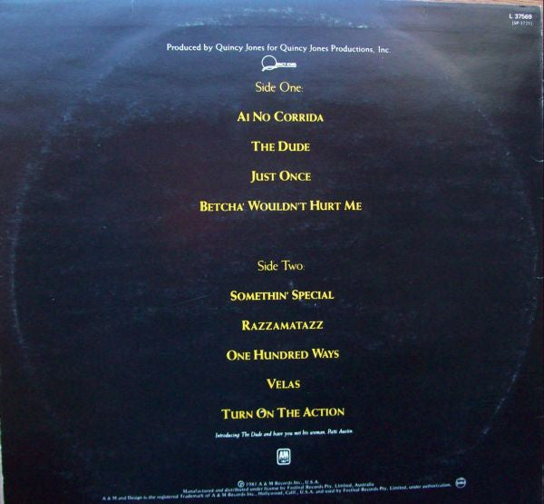 Quincy Jones – The Dude LP vinyl record, image 2 of 5