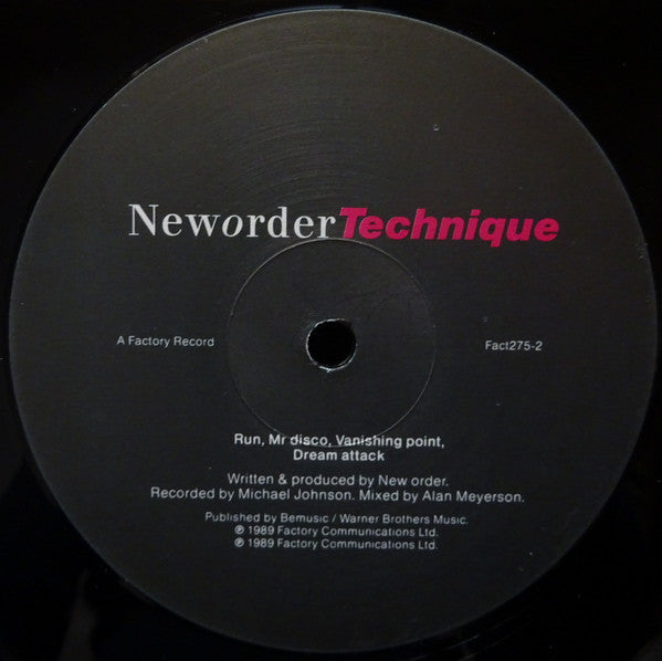 New Order – Technique LP vinyl record, image 4 of 6