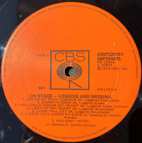 Loggins And Messina – On Stage (2xLP) LP vinyl record, image 3 of 6