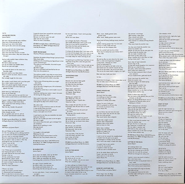 James Taylor – Never Die Young LP vinyl record, image 6 of 6