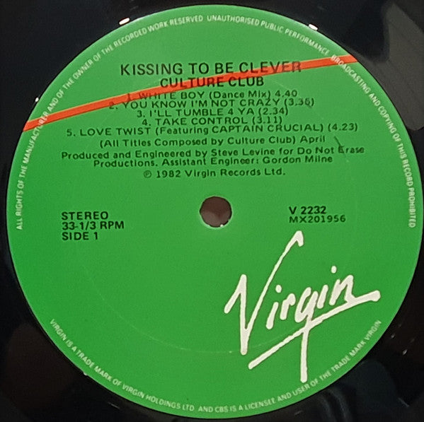 Culture Club – Kissing To Be Clever LP vinyl record, image 2 of 6