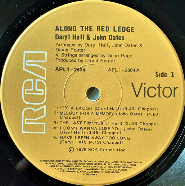 Daryl Hall & John Oates – Along The Red Ledge LP vinyl record, image 7 of 9