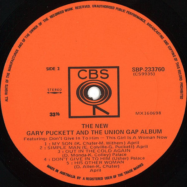 Gary Puckett & The Union Gap – The New Gary Puckett And The Union Gap Album LP vinyl record, image 4 of 4
