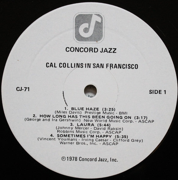Cal Collins – Cal Collins In San Francisco LP vinyl record, image 3 of 4