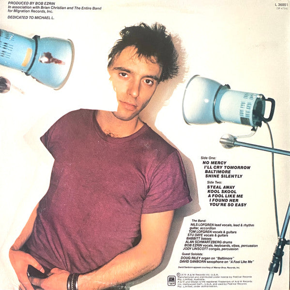 Nils Lofgren – Nils LP vinyl record, image 3 of 9
