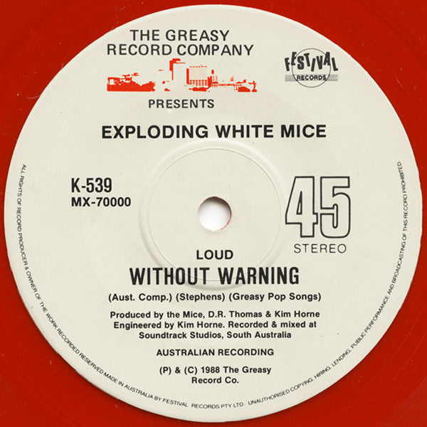 Exploding White Mice – Fear (Late At Night) 7" vinyl record, image 4 of 6
