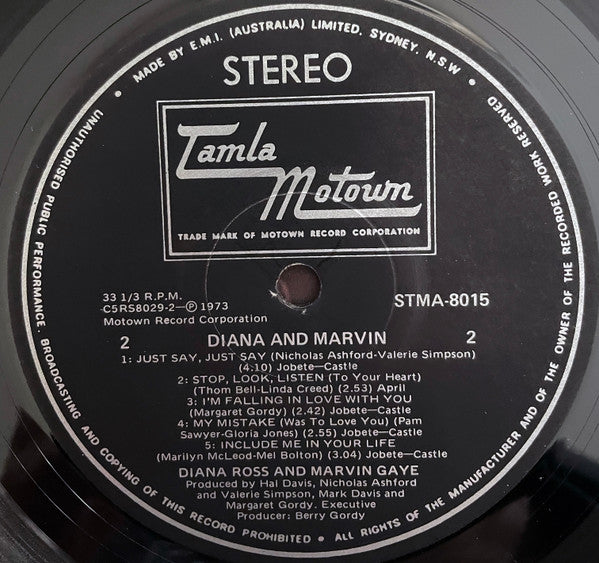 Diana Ross, Marvin Gaye – Diana & Marvin LP vinyl record, image 5 of 5