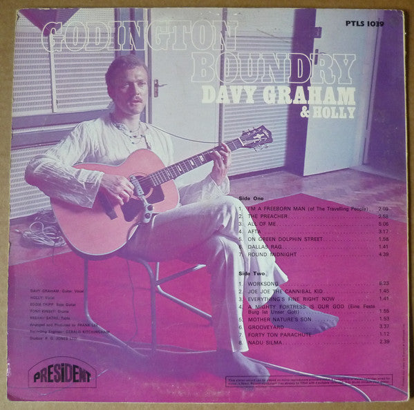 Davy Graham, Holly Gwyn – Godington Boundry LP vinyl record, image 2 of 4
